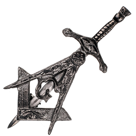 Masonic Emblem Sword Kilt Pin - Antique Finish