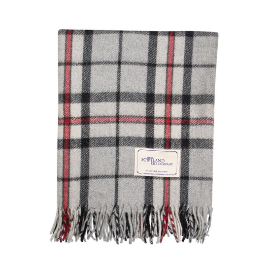 Wool Tartan Lap Rug 29'' x 70'' - Thomson Grey