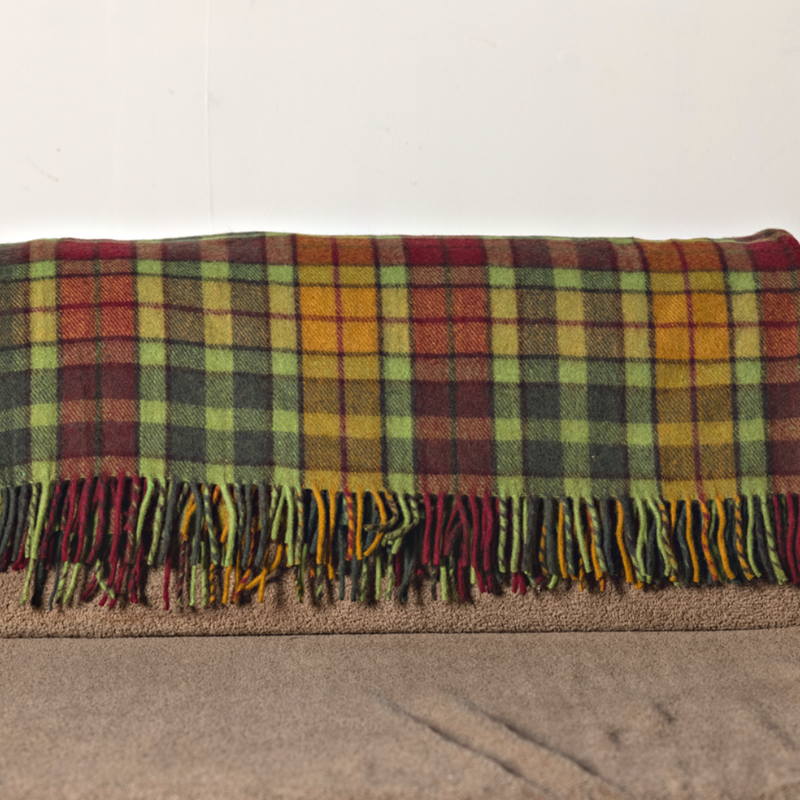 Wool Tartan Knee Blanket - 36'' x 59'' - Buchanan Autumn