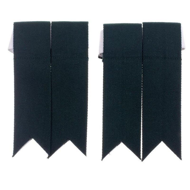 100% Cotton Kilt Flashes - Bottle Green