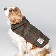 Harris Tweed Dog Coat - Brown Mix Check