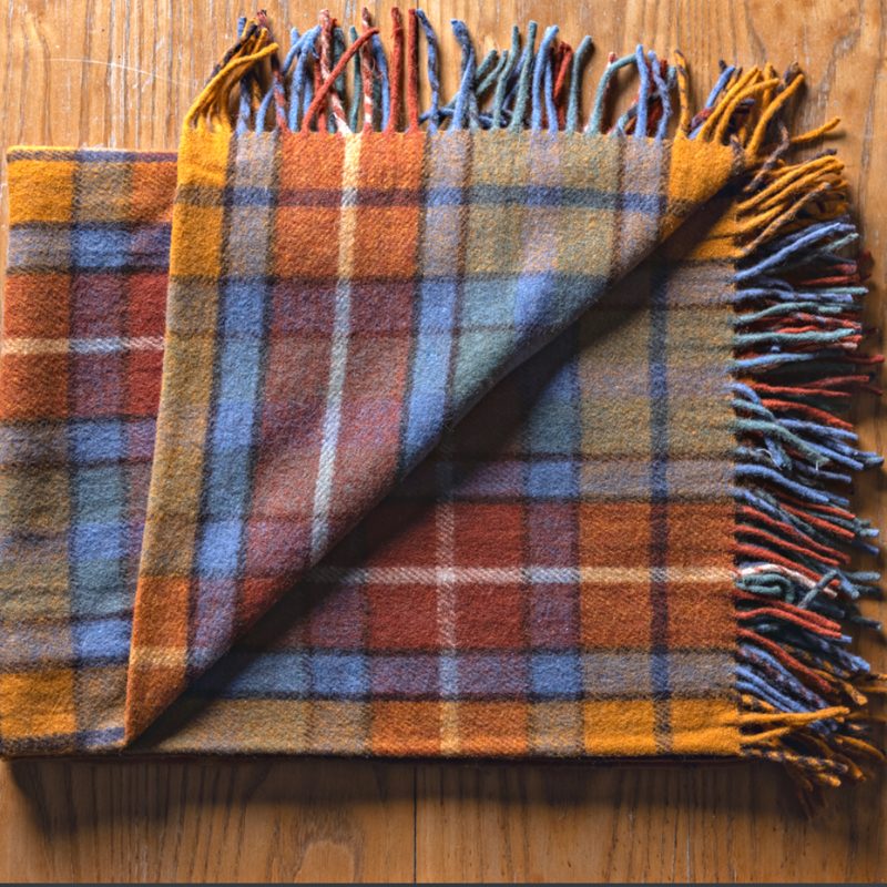 Wool Tartan Knee Blanket - 36'' x 59'' - Buchanan Antique