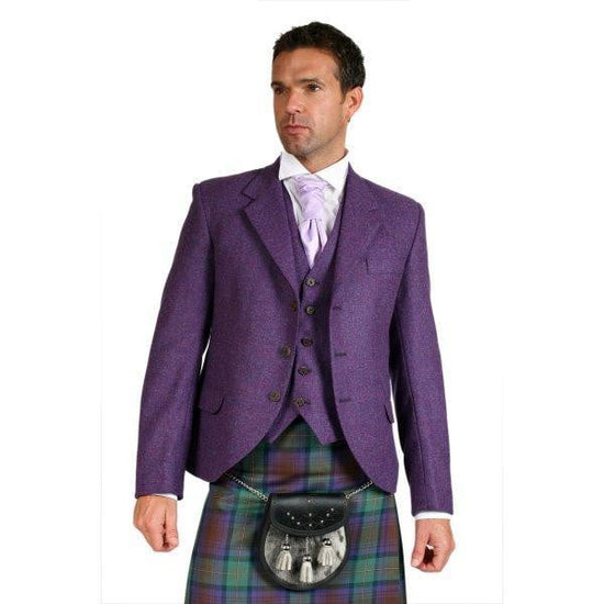 Luxury 3 Button Tweed Day Jacket Outfit with 8 yd Heavyweight Kilt Made to Order