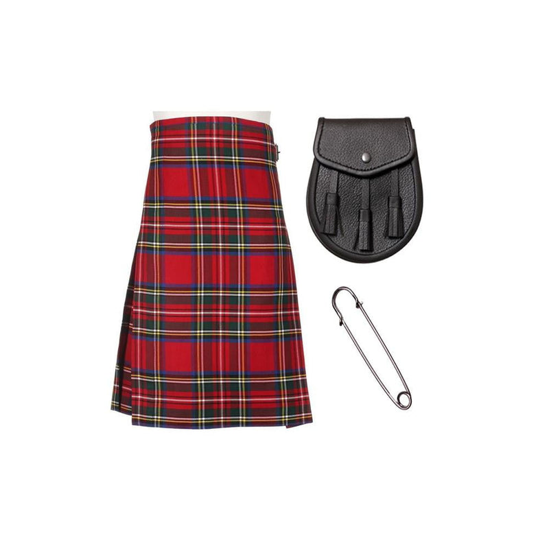 3 Piece Bronze Kilt Package - Including 5 Yard Kilt, Sporran and Kilt Pin