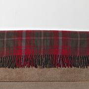 Wool Tartan Knee Blanket - 36'' x 59'' - Dark Maple