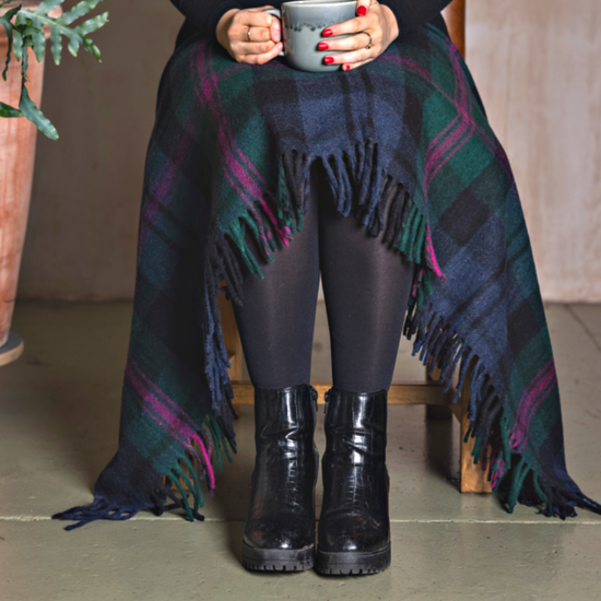 Wool Tartan Knee Blanket - 36'' x 59'' - Baird