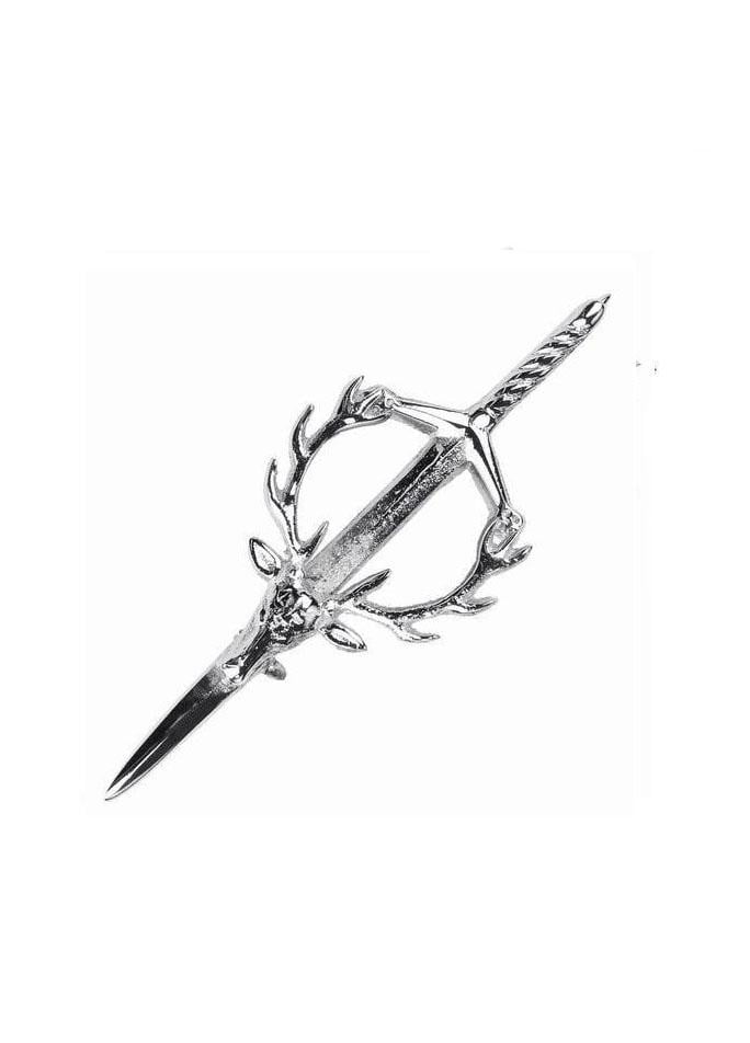 Stag Head Sword Kilt Pin