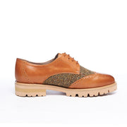 Women's Harris Tweed Brogues by Snow Paw - Chestnut