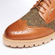Women's Harris Tweed Brogues by Snow Paw - Chestnut