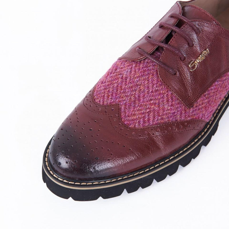 Maroon online brogues womens