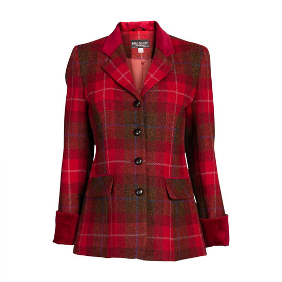 Women's Harris Tweed Jacket - Maggie - Red Check