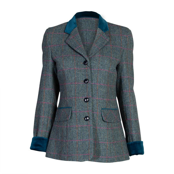 Women's Harris Tweed Jacket - Maggie - Blue/Green