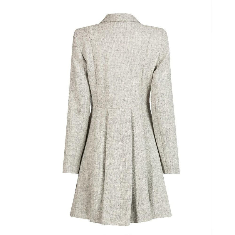 Women's Harris Tweed Coat - Light Grey Zoe