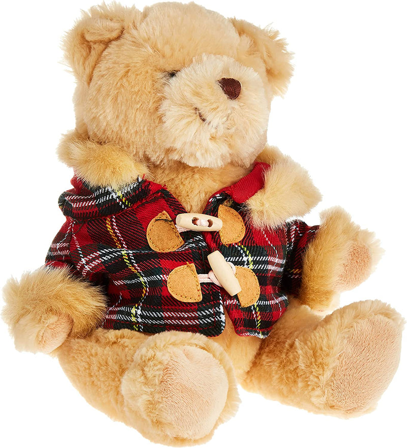 20cm Teddy Bear in Tartan Coat Toy by Keel Toys