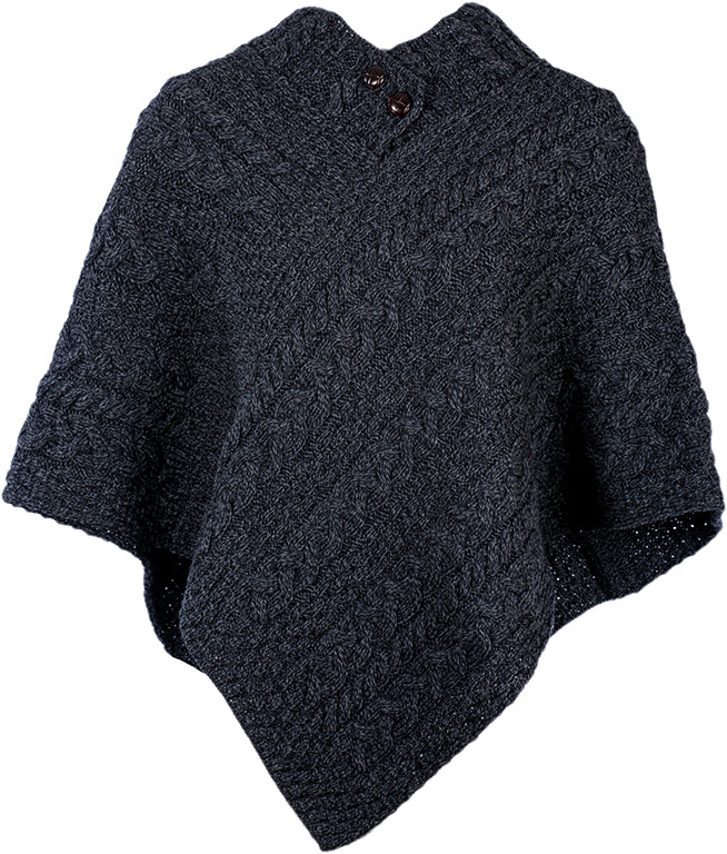 Women's Merino Wool Poncho by Aran Mills