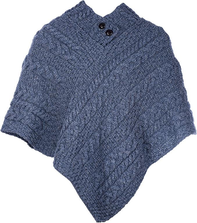 Women's Merino Wool Poncho by Aran Mills