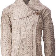Women's Merino Wool One Button Cardigan by Aran Mills
