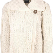 Women's Merino Wool One Button Cardigan by Aran Mills