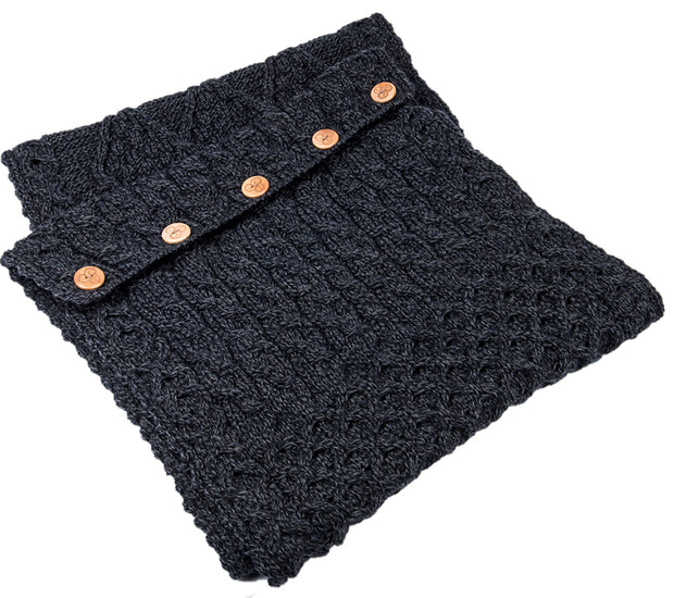 Women's Merino Wool Buttoned Snood by Aran Mills