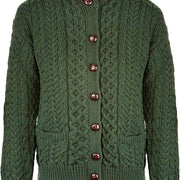 Women's  Merino Wool Classic Button Cardigan by Aran Mills