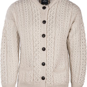 Women's  Merino Wool Classic Button Cardigan by Aran Mills