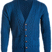 Mens Merino Wool V-Neck Button Cardigan by Aran Mills - 4 Colours