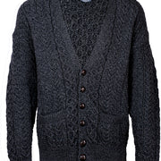 Mens Merino Wool V-Neck Button Cardigan by Aran Mills - 4 Colours