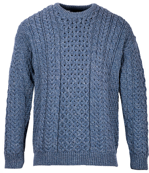 Mens Merino Wool Crew Neck Sweater by Aran Mills - 5 Colours