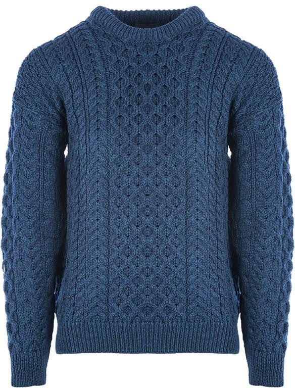 Mens Merino Wool Crew Neck Sweater by Aran Mills - 5 Colours