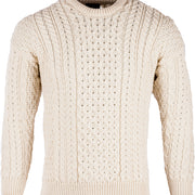 Men's Worsted Wool Crew Neck Jumper by Aran Mills - 2 Colours