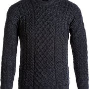 Unisex Worsted Wool Crew Neck Jumper by Aran Mills - 2 Colours