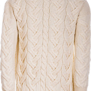Women's Supersoft Merino Wool Chunky V-Neck Cable Cardigan by Aran Mills