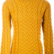 Women's Merino Wool Shaped Crew Neck Sweater by Aran Mills