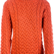 Women's Merino Wool Shaped Crew Neck Sweater by Aran Mills