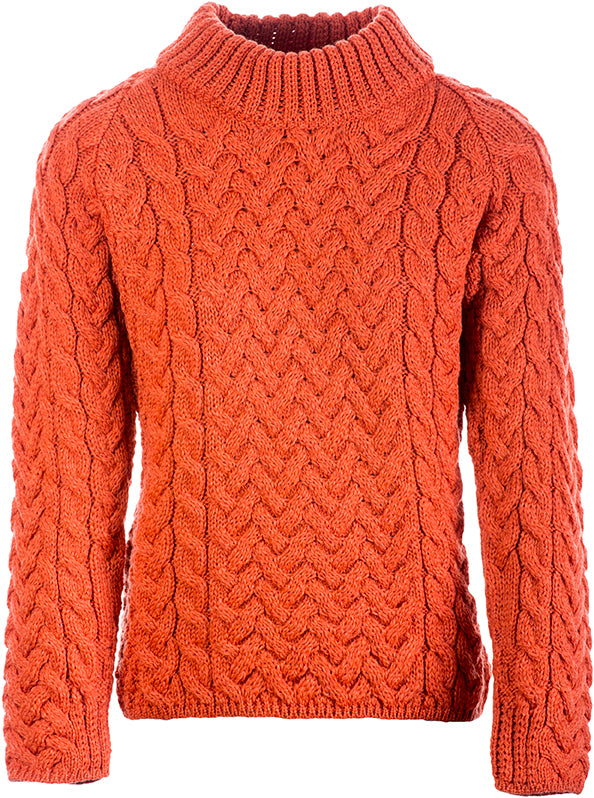 Women's Merino Wool Shaped Crew Neck Sweater by Aran Mills