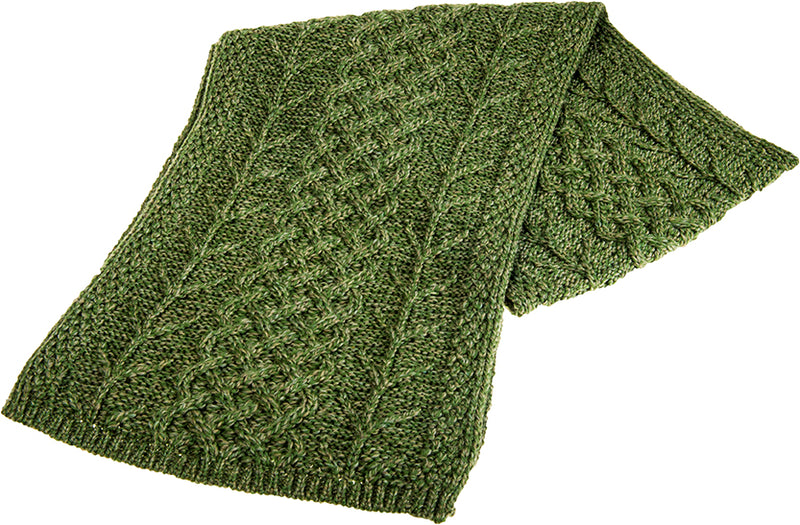 Ladies Supersoft Merino Wool Weave Design Scarf by Aran Mills - 5 Colours
