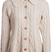 Women's Supersoft Merino Wool 7 Button Cardigan by Aran Mills - 2 Colours