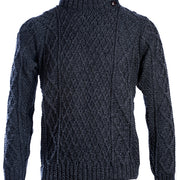 Men's Merino Wool Button Neck Jumper by Aran Mills - 3 Colours