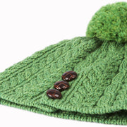 Women's Merino Wool Hat with Bobble by Aran Mills