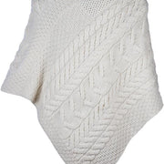 Women's Supersoft Merino Wool Large Weave Poncho by Aran Mills