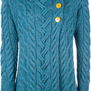 Women's 3 Button Long Supersoft Merino Wool Cardigan by Aran Mills