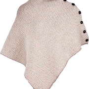 Women's Merino Wool Herringbone Poncho by Aran Mills