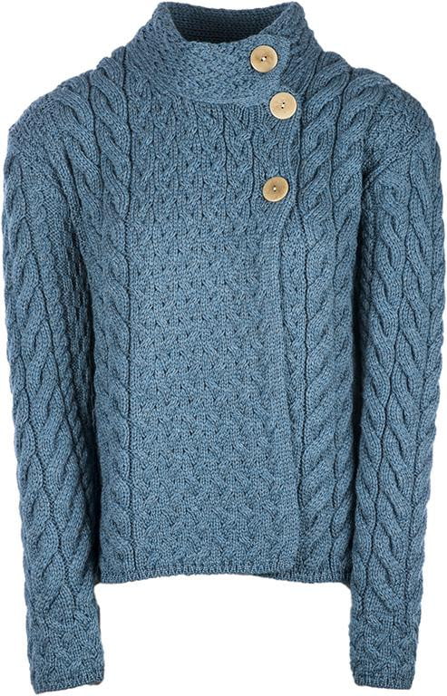 Louisburgh Ladies Cable Cardigan By Aran Mills