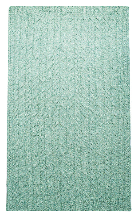 Supersoft Merino Wool Weave Design Blanket/Cover by Aran Mills - 9 Colours