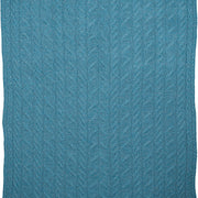 Supersoft Merino Wool Weave Design Blanket/Cover by Aran Mills - 9 Colours