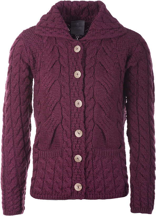 Women's Supersoft Merino Wool Six Button Cardigan by Aran Mills - 7 Colours