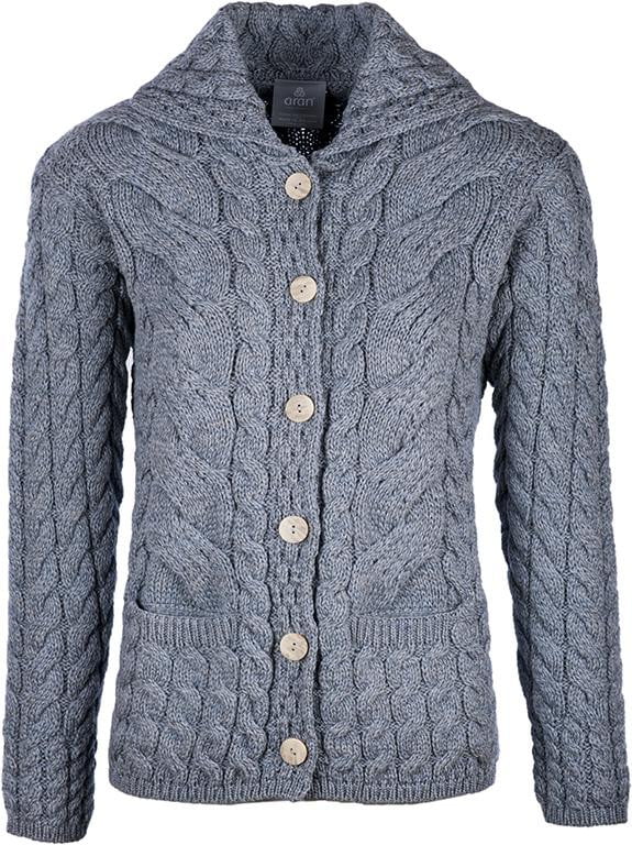 Women's Supersoft Merino Wool Six Button Cardigan by Aran Mills - 7 Colours