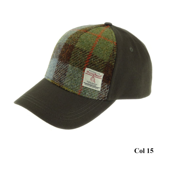Ladies Baseball Cap with 100% Harris Tweed - 5 Colours