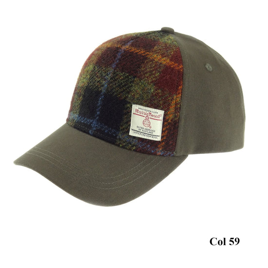 Ladies Baseball Cap with 100% Harris Tweed - 5 Colours