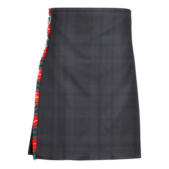 Men's Kilt - 100% Wool, 16oz, 8 Yard  - Black Isle Contrast Kilt - Made to Order